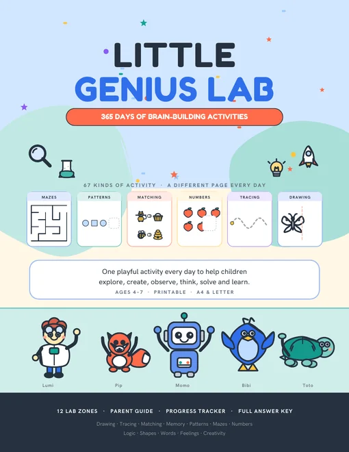 The cover of Little Genius Lab: 365 Days of Brain-Building Activities