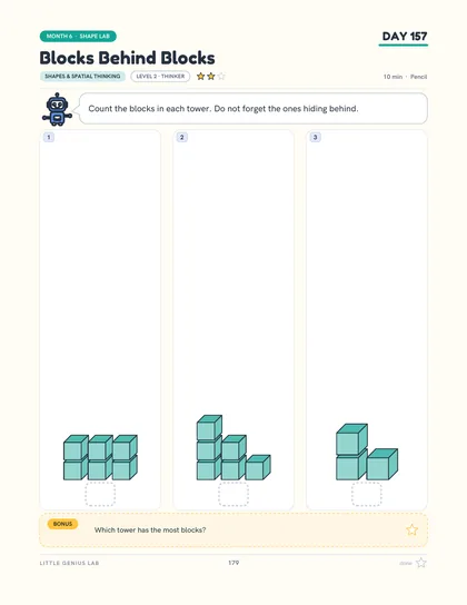 Sample page: day 157, Blocks Behind Blocks